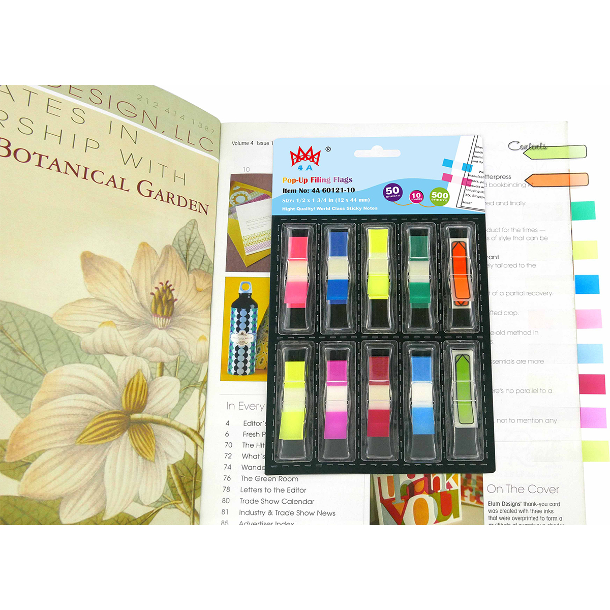 Post-it Highlighting Flags – 4 Bright Colors, 35 Flags Per Color, 1/2 X 1 3/4 Inches, 4 Dispensers