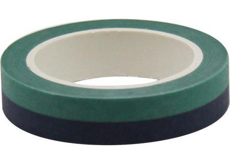4A Masking Tape,0.4 x 10-inches, Forest Green & Black, 1 roll